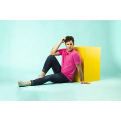 Vue Polo Adulte Couleur "keya" MPS180 de couleur bleu| Krokrodeal
