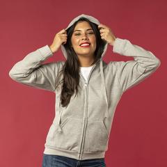Vue générale Sweat-Shirt à Capuche + Crémaillère Adulte "keya" SWZ280 | Krokrodeal