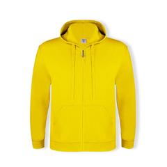 Vue Sweat-Shirt à Capuche + Crémaillère Adulte "keya" SWZ280 de couleur jaune| Krokrodeal