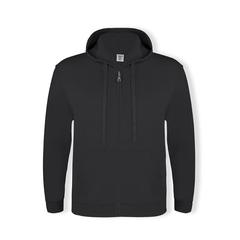 Vue Sweat-Shirt à Capuche + Crémaillère Adulte "keya" SWZ280 de couleur noir| Krokrodeal
