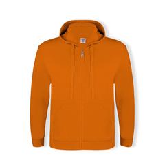 Vue Sweat-Shirt à Capuche + Crémaillère Adulte "keya" SWZ280 de couleur orange| Krokrodeal