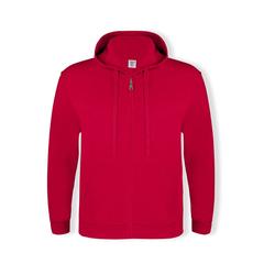 Vue Sweat-Shirt à Capuche + Crémaillère Adulte "keya" SWZ280 de couleur rouge| Krokrodeal