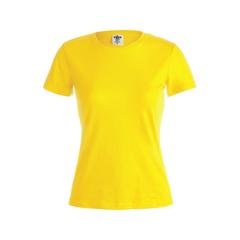Vue T-Shirt Femme Couleur "keya" WCS150 de couleur jaune| Krokrodeal