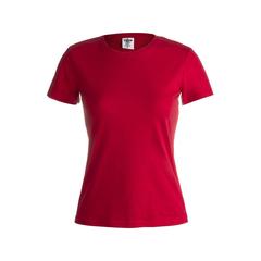 Vue T-Shirt Femme Couleur "keya" WCS150 de couleur rouge| Krokrodeal