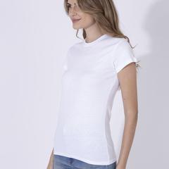 Vue générale T-Shirt Femme Blanc "keya" WCS180 | Krokrodeal