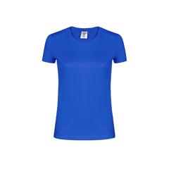 Vue T-Shirt Femme Couleur "keya" WCS180 de couleur bleu| Krokrodeal