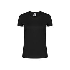 Vue T-Shirt Femme Couleur "keya" WCS180 de couleur noir| Krokrodeal