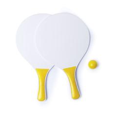 Vue Raquette Plage Kongal de couleur jaune| Krokrodeal