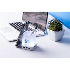 Vue Porte-Crayons Port USB Belind de couleur blanc| Krokrodeal