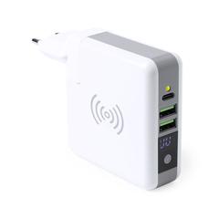 Vue Adaptateur Voyage Multifonction Teimpor de couleur blanc| Krokrodeal