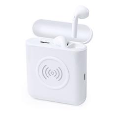 Vue Écouteurs Power Bank Molik de couleur blanc| Krokrodeal