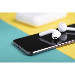 Vue Écouteurs Power Bank Molik de couleur blanc| Krokrodeal