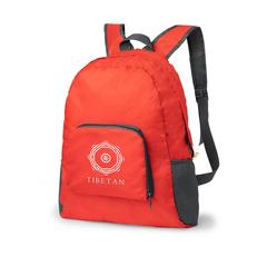 Vue Sac à Dos Pliable Mendy de couleur rouge| Krokrodeal