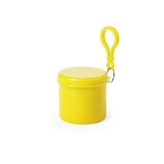 Vue Porte-Clés Poncho Birtox de couleur jaune| Krokrodeal