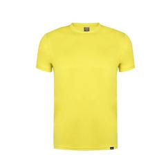 Vue T-Shirt Adulte Tecnic Layom de couleur jaune| Krokrodeal