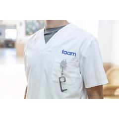 Vue Porte Badge Bosur de couleur blanc| Krokrodeal