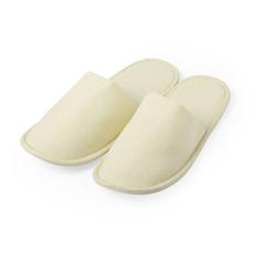 Vue Pantoufles Nalton de couleur beige| Krokrodeal