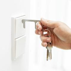 Vue Porte-Clés Anticontact Bigox de couleur gris| Krokrodeal