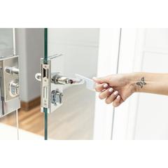 Vue Porte-Clés Antibacterienne Anticontact Riken de couleur blanc| Krokrodeal