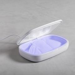 Vue Boîte Stérilisateur UV Chargeur Halby de couleur blanc| Krokrodeal