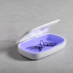 Vue Boîte Stérilisateur UV Chargeur Halby de couleur blanc| Krokrodeal