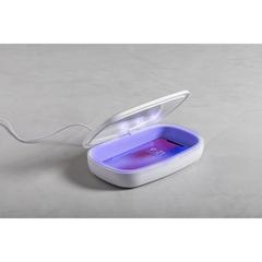 Vue Boîte Stérilisateur UV Chargeur Halby de couleur blanc| Krokrodeal
