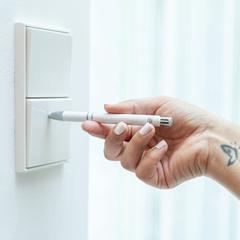 Vue Stylet Bille Antibacterienne Topen de couleur blanc| Krokrodeal