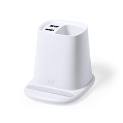 Vue Porte-Crayons Multifonction Pekon de couleur blanc| Krokrodeal