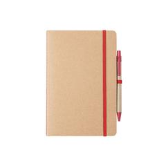 Vue Cahier Esteka de couleur rouge| Krokrodeal