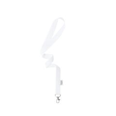 Vue Lanyard Antibacterienne Yest de couleur blanc| Krokrodeal