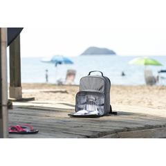 Vue Sac à Dos Glacière Picnic Kazor de couleur gris| Krokrodeal