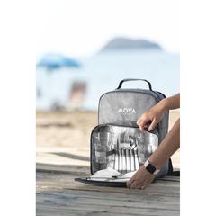 Vue Sac à Dos Glacière Picnic Kazor de couleur gris| Krokrodeal