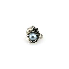 Vue générale Bague Ajustable Pleus | Krokrodeal