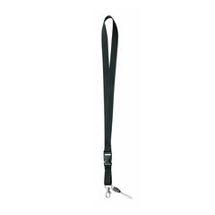 Vue Lanyard Duble de couleur noir| Krokrodeal