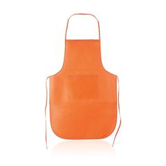 Vue Tablier Chef de couleur orange| Krokrodeal