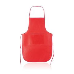 Vue Tablier Chef de couleur rouge| Krokrodeal