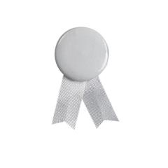 Vue Pin's Ruban Solidario de couleur blanc| Krokrodeal