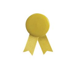 Vue Pin's Ruban Solidario de couleur jaune| Krokrodeal