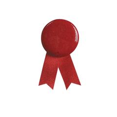Vue Pin's Ruban Solidario de couleur rouge| Krokrodeal