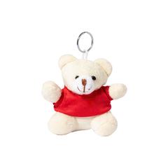 Vue Porte-Clés Peluche Tedchain de couleur rouge| Krokrodeal