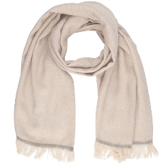 Echarpe beige personnalisable coton | Krokrodeal sobriété energétique